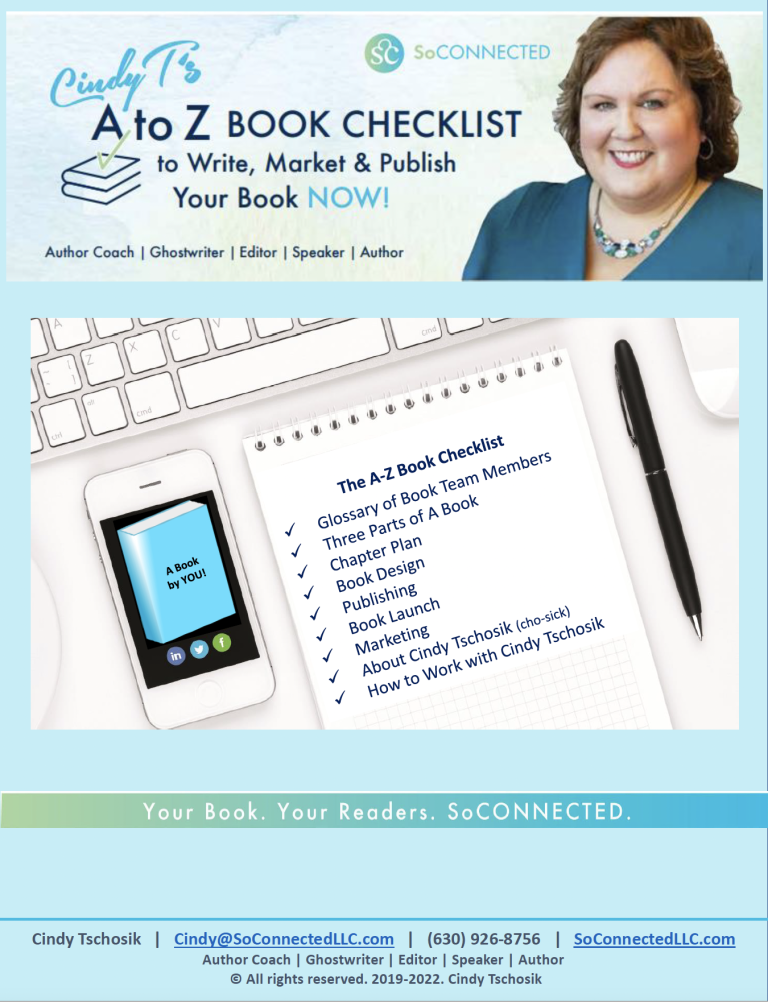 Cover to the "A to Z Book Checklist to Write, Market, and Publish Your Book NOW!"